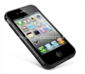 Бампер для iPhone 4 и 4S SGP Linear EX Color Series, цвет черный (SGP08372)