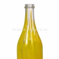 Бутылка стеклокрошка желтая 1 л с пробкой
