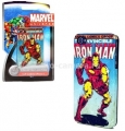 Полиуретановый чехол на заднюю крышку iPhone 4 и 4S Marvel Iron Man Bling (IP-1411)
