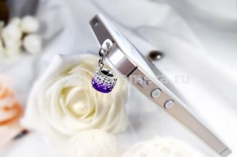Мобильное украшение для iPhone, iPad, Samsung и HTC линия Кольцо, цвет purple