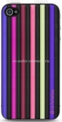 Наклейка на заднюю крышку iPhone 4 и 4S id America Cushi Stripe, цвет Jazz Purple (CSI-407-PUR)